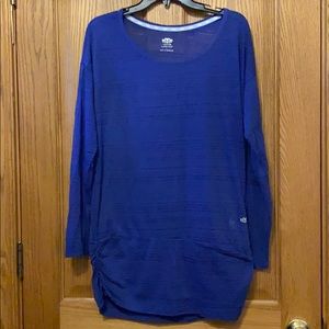 Maurices sheer stripe active long sleeve tunic